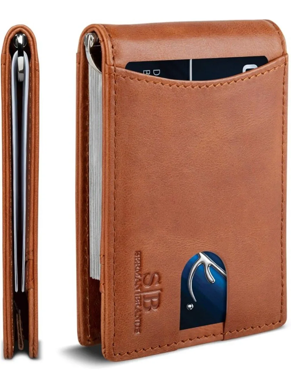 Slim RFID Blocking Leather Wallet for Men | Minimalist Front Pocket Design with